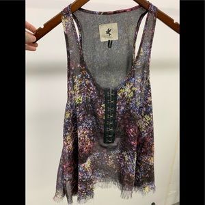 One Teaspoon sleeveless floral print top